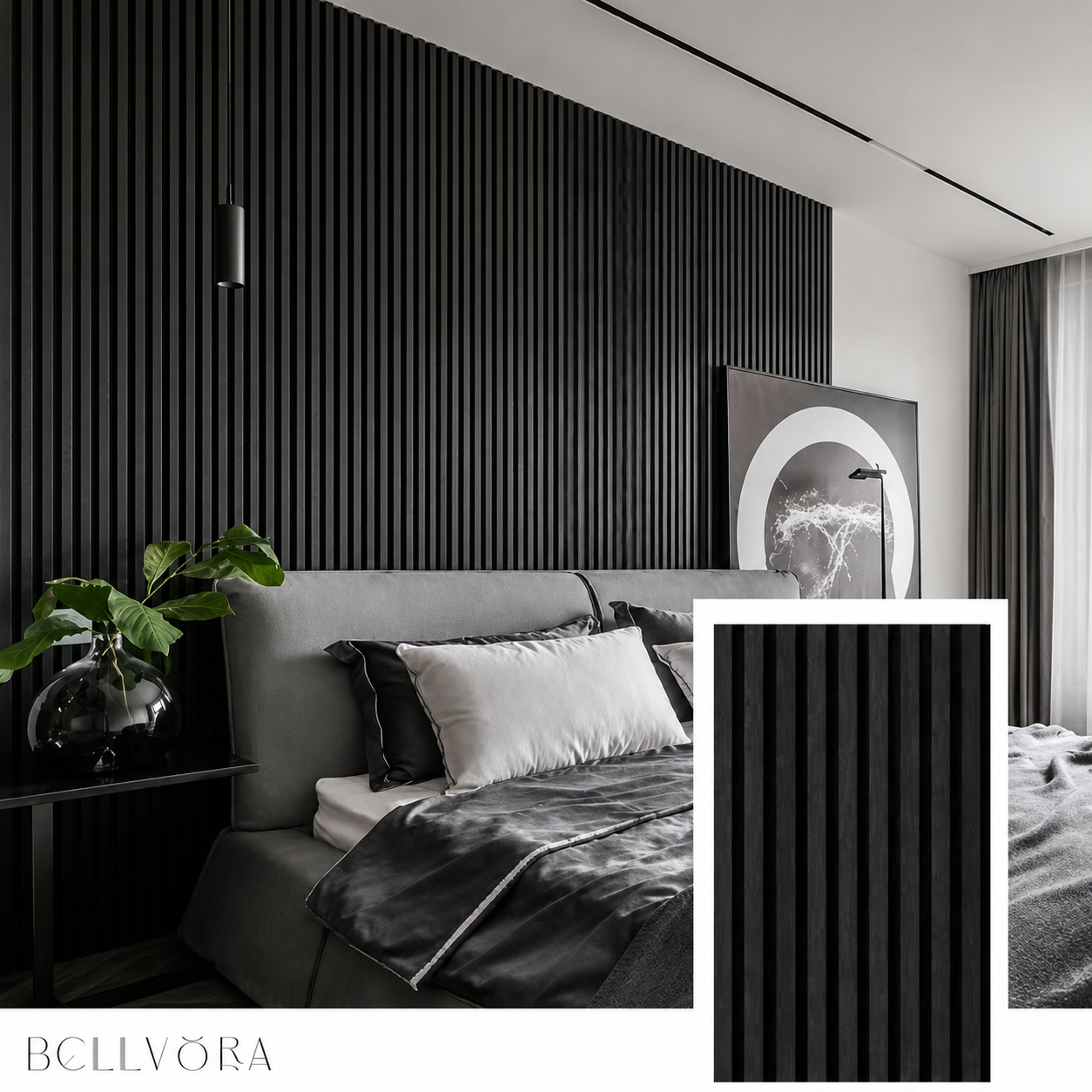 Bellvora Premium Self-Adhesive Slat Wall Panel (2.75x1.10m)
