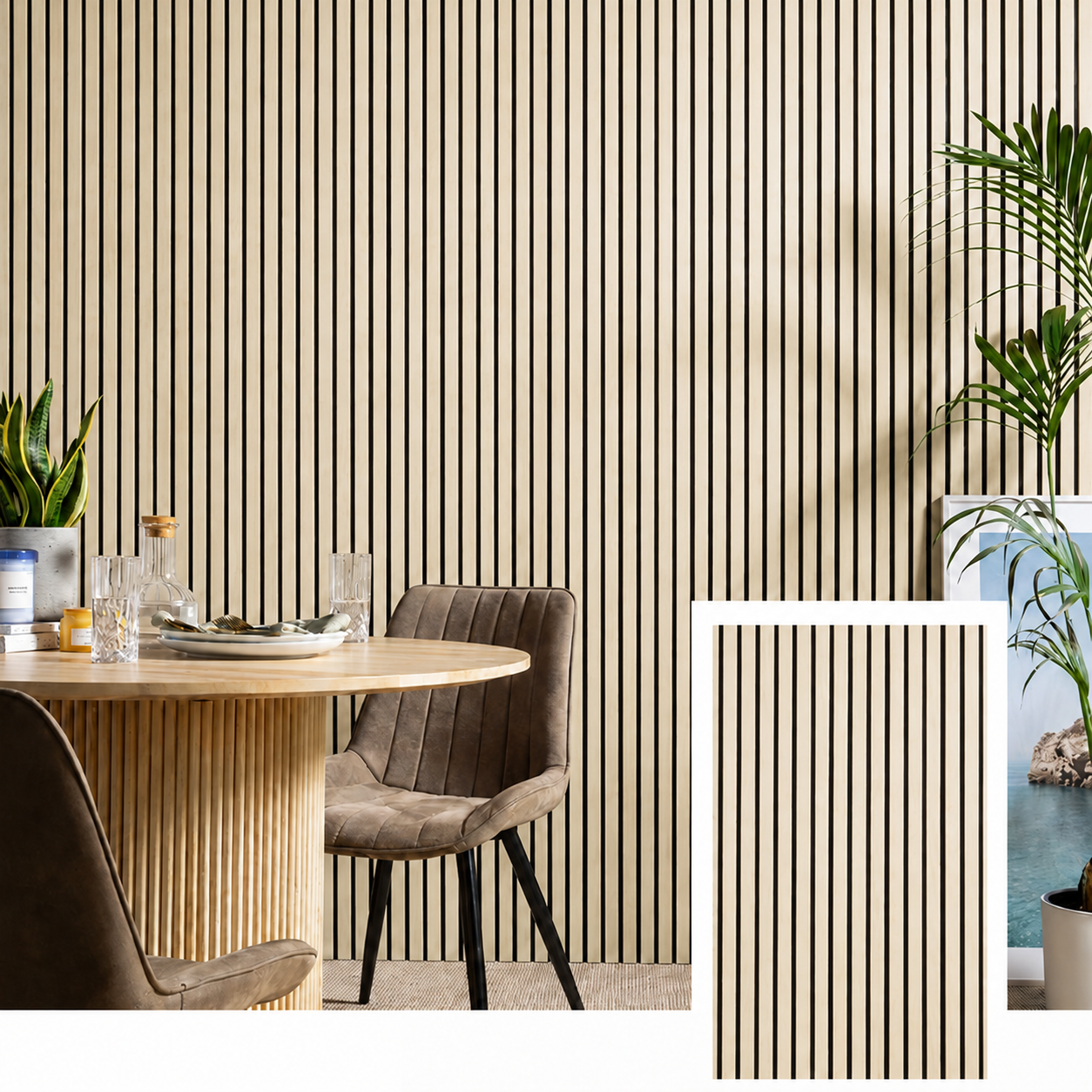 Bellvora Premium Self-Adhesive Slat Wall Panel