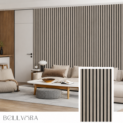 Bellvora Premium Self-Adhesive Slat Wall Panel (2.75x1.10m)