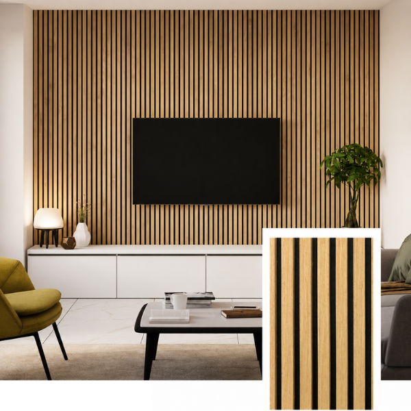 Bellvora Premium Self-Adhesive Slat Wall Panel